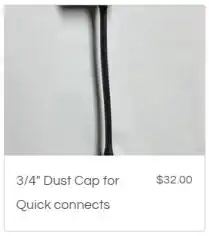 3/4" Dust Cap for Quick Connects