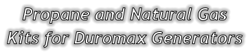 Propane and Natural Gas Kits for Duromax Generators