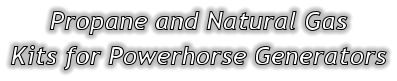 Propane and Natural Gas Kits for Powerhorse Generators